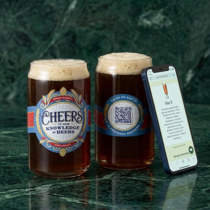 Premium Beer Facts Every Day Interactive Qr Can Glass