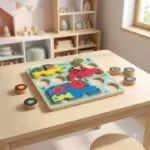 Puzzle & Roll Wooden Vehicle Toddler Puzzle (2)