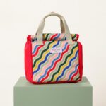 Rainbow Waves Lunch Bag - Water-resistant Recycled Fabric