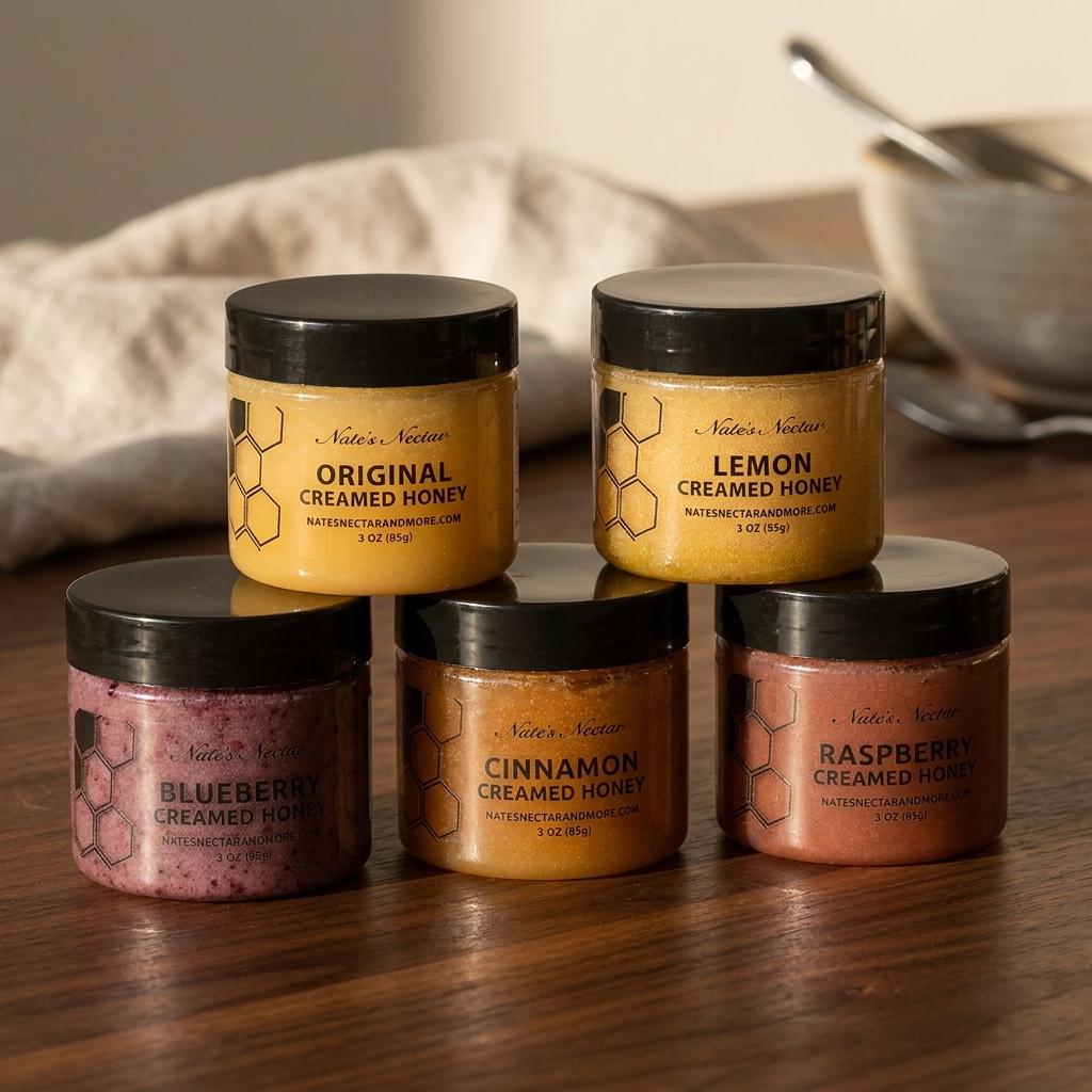 Raw Creamed Honey Sampler Raw Creamed Honey Sampler
