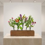 Recycled Glass Herb Garden Sculpture