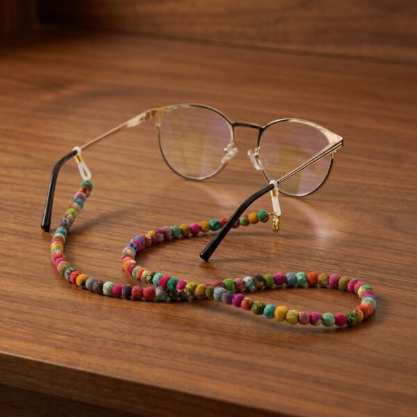 Repurposed Sari Eyeglasses Chain Necklace