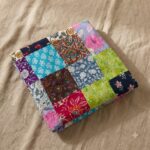 Repurposed Sari Table Runner - Hand-stitched Kantha (2)