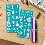 Rock_club Washable Tattoo Pen & Stencil Kit