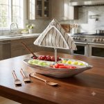 Rowboat Serving Bowl With Napkin Holder 1