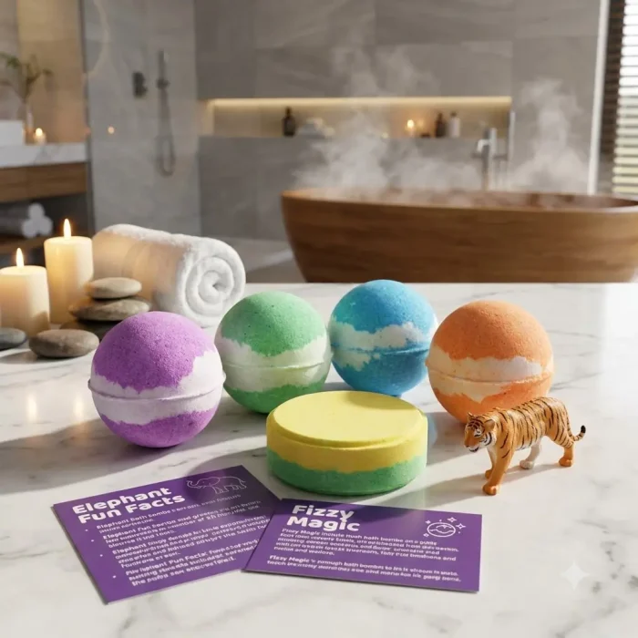 Safari Educational Surprise Bath Fizzies - Set Of 5