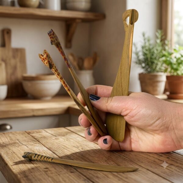 Safari Spreading Knives Set Of 4 - Handcrafted Jacaranda Wood (1)