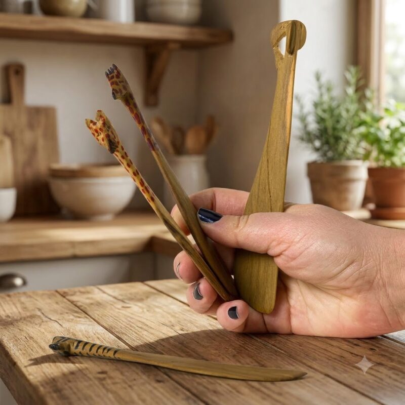 Safari Spreading Knives Set Of 4 - Handcrafted Jacaranda Wood (1)