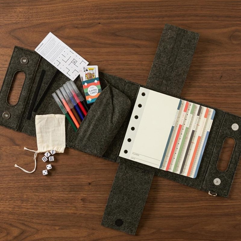 Screen-free Play Anywhere Portable Paper Games Set