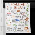 Sourdough Recipe Dish Towel - 100% Cotton Screen-printed