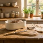 Store & Serve 4-in-1 Bread Box With Bamboo Cutting Board (3)