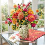 Stunning Blooming Dahlia Pop Up Greeting Card