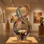 Stunning Rainbow Glass Infinity Sculpture (4)