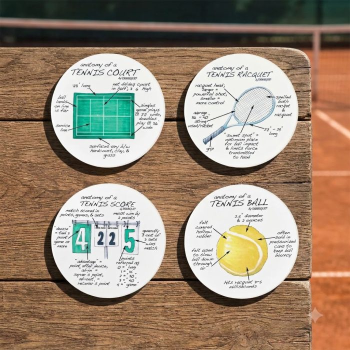 Tennis_anatomy Of Sports Coasters