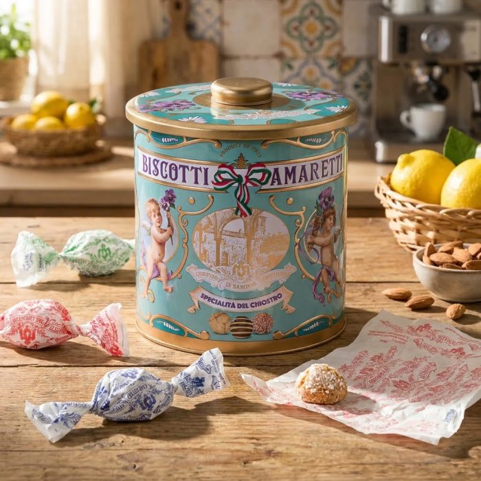 Traditional Italian Amaretti Cookie Tin (3)