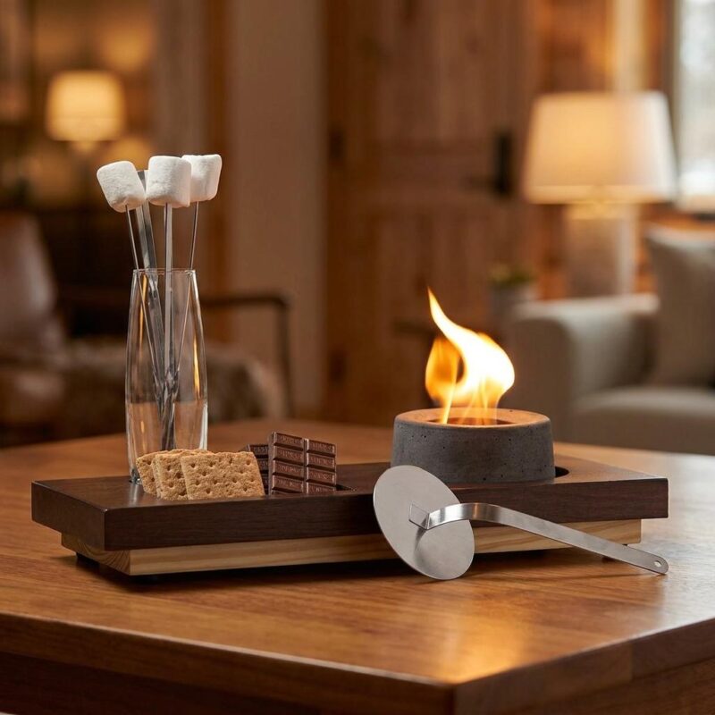 Ultimate S'mores Kit - Tabletop Concrete Firepit