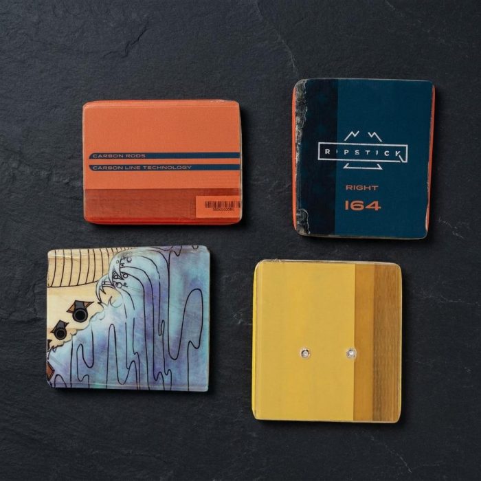 Unique Recycled Ski Coasters Set 1