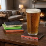 Unique Recycled Ski Coasters Set