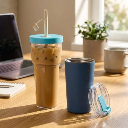 Versatile 2-in-1 Travel Tumbler Duo