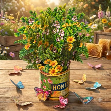 Vibrant 3d Butterfly Bouquet Pop Up Greeting Card 1