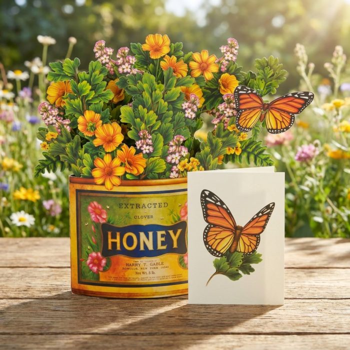 Vibrant 3d Butterfly Bouquet Pop Up Greeting Card 4