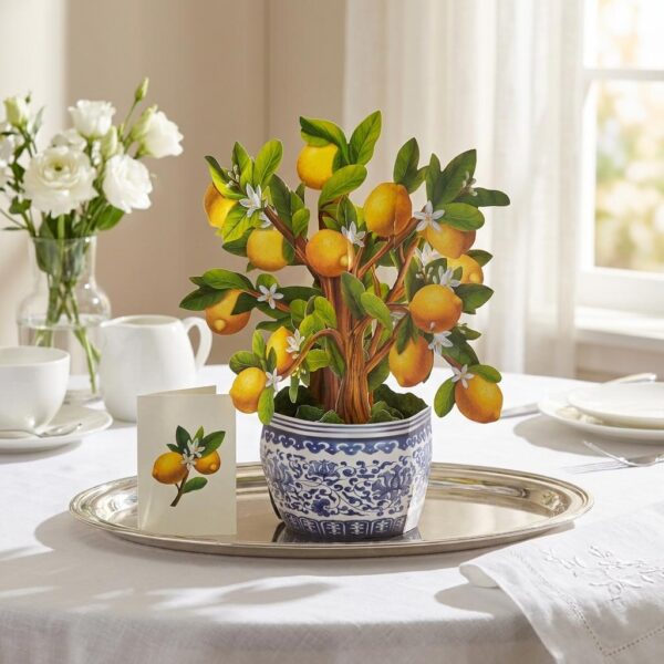 Vibrant Meyer Lemon Pop Up Greeting Card