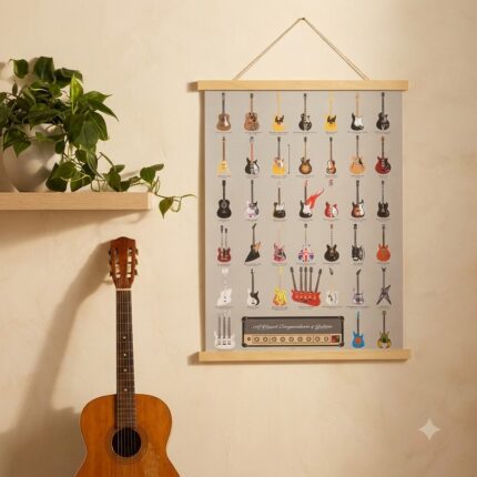 Vintage Guitars Of Rock History Poster
