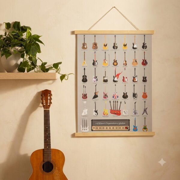 Vintage Guitars Of Rock History Poster