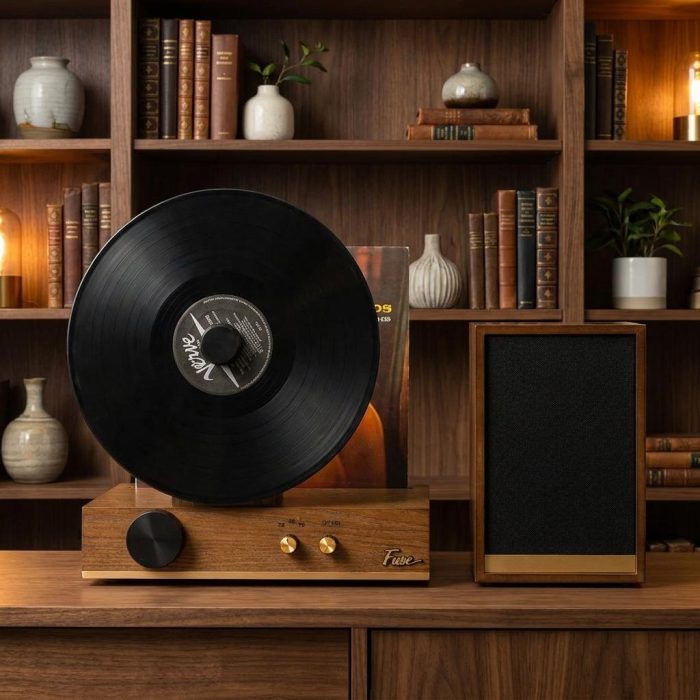 Vintage Retro Vertical Vinyl Record Player 3