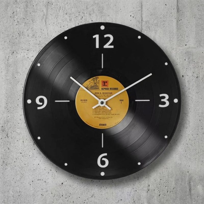Vintage Rock And Roll Record Clock