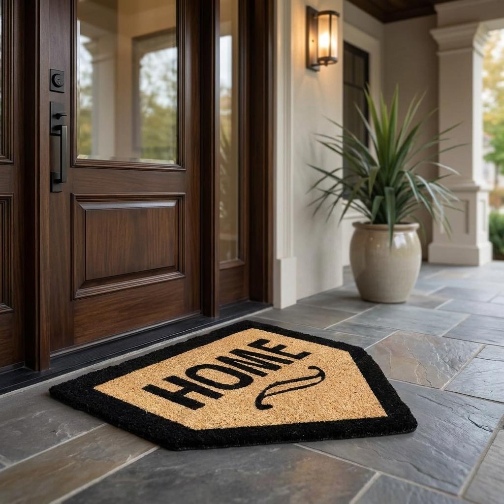 Weather-resistant Coir Home Plate Doormat Weather-resistant Coir Home Plate Doormat