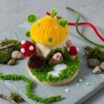 Whimsical Chenille Mushroom House Diy Kit 1
