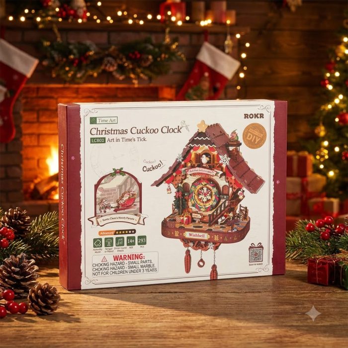 Whimsical Diy Working Christmas Cuckoo Clock Build Kit (1)