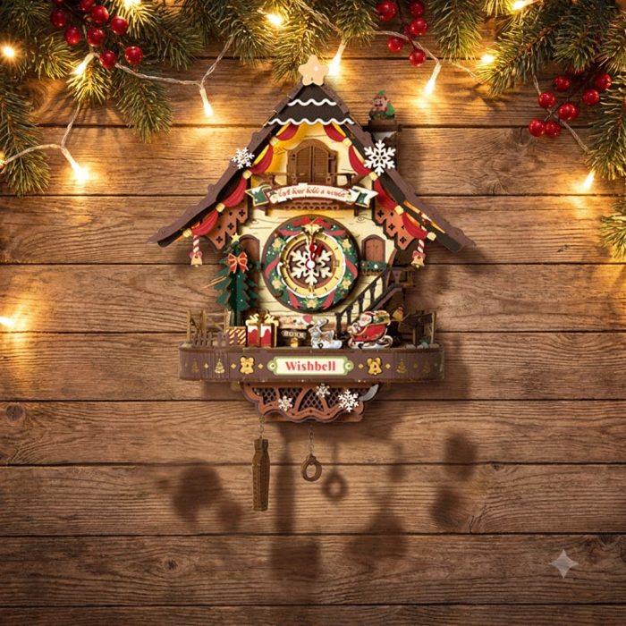 Whimsical Diy Working Christmas Cuckoo Clock Build Kit (3)