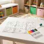 Wild_digits Reusable On-the-go Sensory Coloring Mat