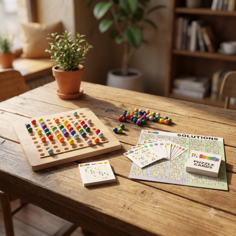 Wooden Colorku Color Sudoku Game